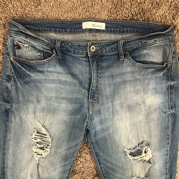 Kancan Skinny Fit Distressed raw hem XL fit 13-15 - Picture 2 of 4